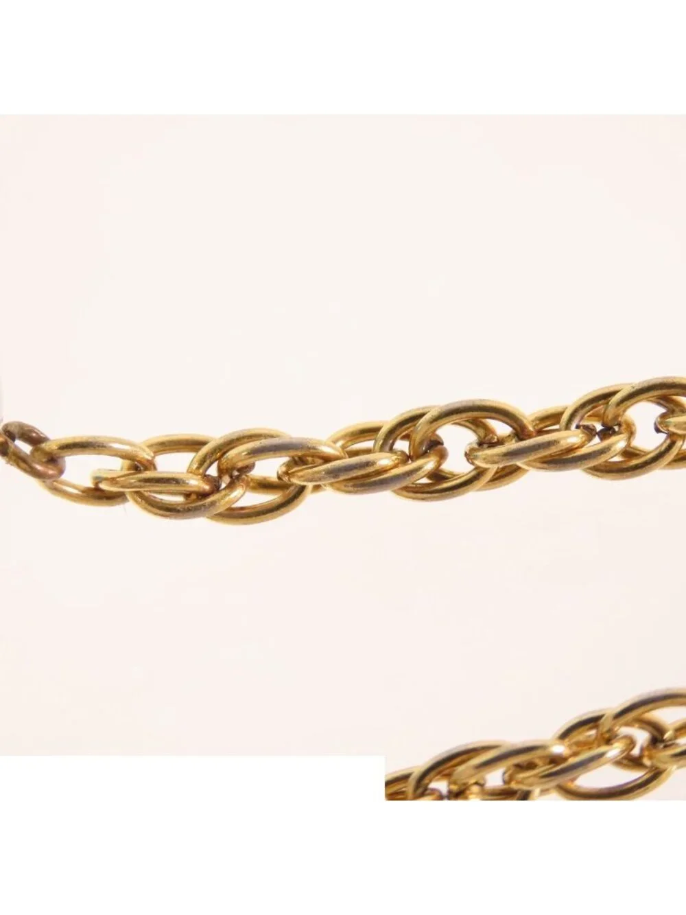 Chanel CC Logo Chain Bracelet Gold Metal Costume Pearl
